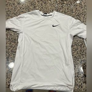 Nike DriFit white mens small athletic shirt. Good condition.